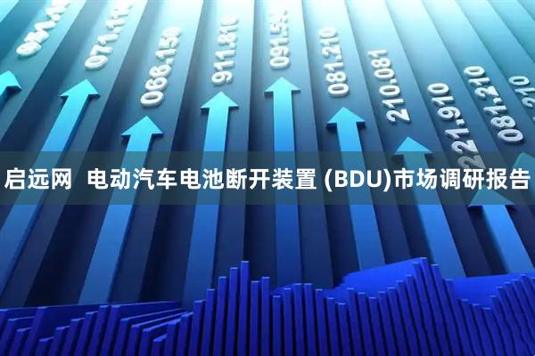 启远网  电动汽车电池断开装置 (BDU)市场调研报告